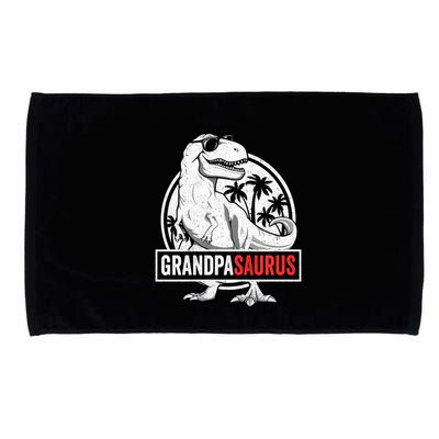 Grandpasaurus T Rex Dinosaur Grandpa Saurus Family Matching Sweat Microfiber Hand Towel