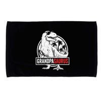 Grandpasaurus T Rex Dinosaur Grandpa Saurus Family Matching Sweat Microfiber Hand Towel