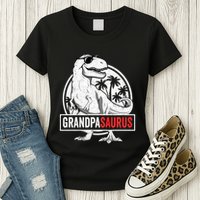Grandpasaurus T Rex Dinosaur Grandpa Saurus Family Matching Sweat Womens T-Shirt