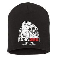 Grandpasaurus T Rex Dinosaur Grandpa Saurus Family Matching Sweat Short Acrylic Beanie