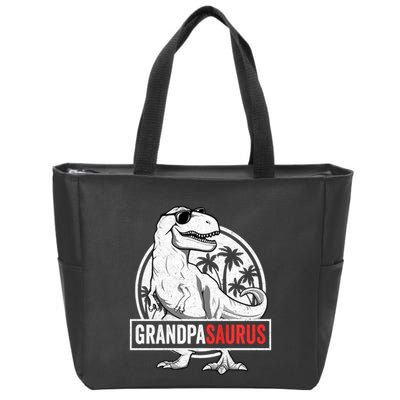 Grandpasaurus T Rex Dinosaur Grandpa Saurus Family Matching Sweat Zip Tote Bag