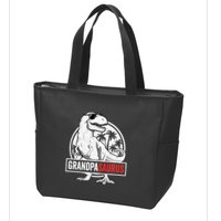 Grandpasaurus T Rex Dinosaur Grandpa Saurus Family Matching Sweat Zip Tote Bag