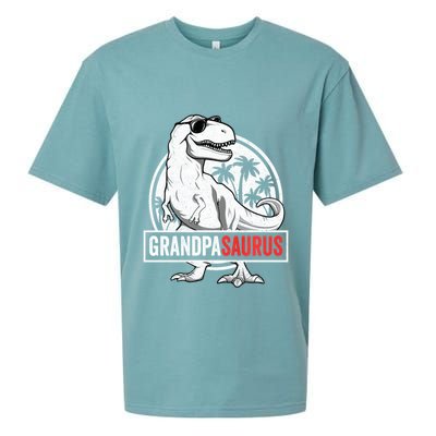 Grandpasaurus T Rex Dinosaur Grandpa Saurus Family Matching Sweat Sueded Cloud Jersey T-Shirt