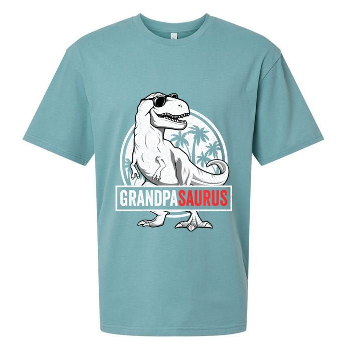 Grandpasaurus T Rex Dinosaur Grandpa Saurus Family Matching Sweat Sueded Cloud Jersey T-Shirt