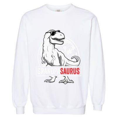 Grandpasaurus T Rex Dinosaur Grandpa Saurus Family Matching Sweat Garment-Dyed Sweatshirt