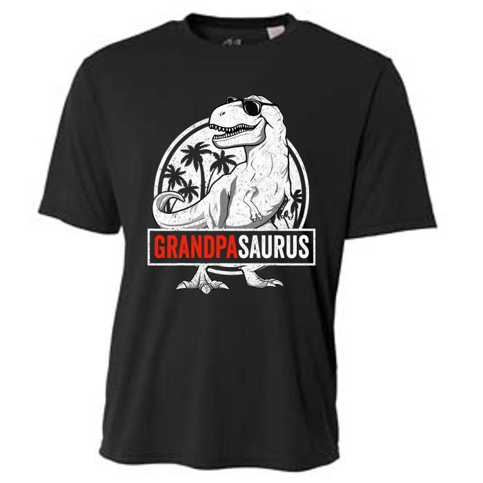 Grandpasaurus T Rex Dinosaur Grandpa Saurus Family Matching Cooling Performance Crew T-Shirt