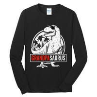 Grandpasaurus T Rex Dinosaur Grandpa Saurus Family Matching Tall Long Sleeve T-Shirt