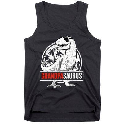 Grandpasaurus T Rex Dinosaur Grandpa Saurus Family Matching Tank Top