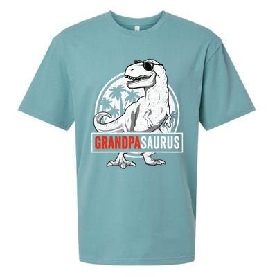 Grandpasaurus T Rex Dinosaur Grandpa Saurus Family Matching Sueded Cloud Jersey T-Shirt