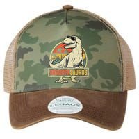 Grandpasaurus T Rex Dinosaur Grandpa Saurus Family Matching Legacy Tie Dye Trucker Hat