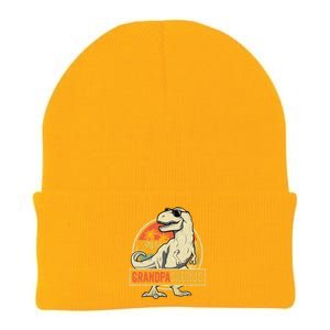 Grandpasaurus T Rex Dinosaur Grandpa Saurus Family Matching Knit Cap Winter Beanie