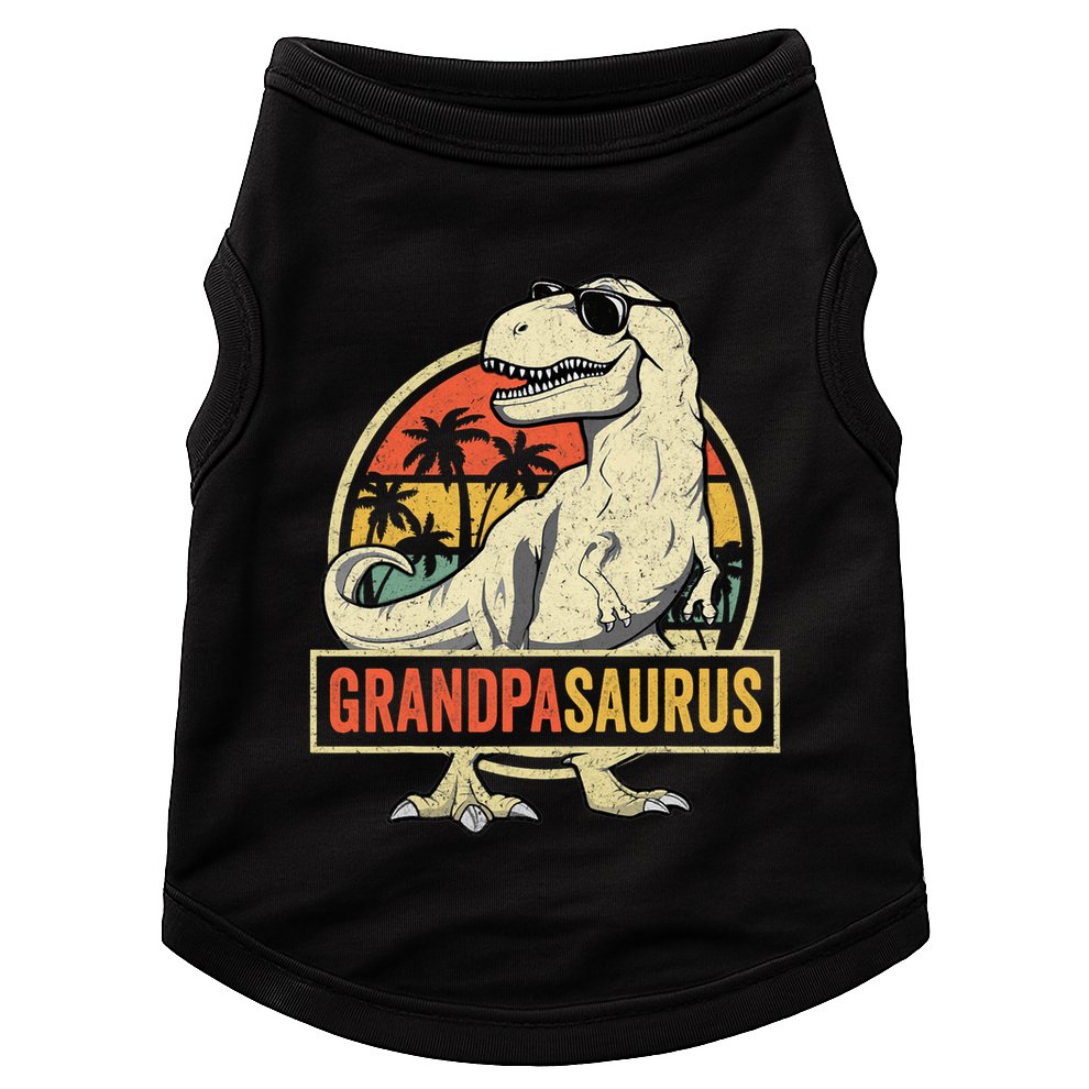 Grandpasaurus T Rex Dinosaur Grandpa Saurus Family Matching Doggie Tank