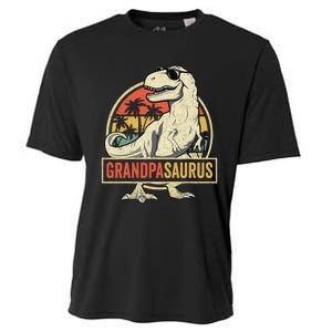 Grandpasaurus T Rex Dinosaur Grandpa Saurus Family Matching Cooling Performance Crew T-Shirt