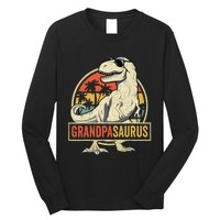 Grandpasaurus T Rex Dinosaur Grandpa Saurus Family Matching Long Sleeve Shirt