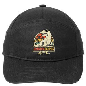 Grandpasaurus T Rex Dinosaur Grandpa Saurus Family Matching 7-Panel Snapback Hat