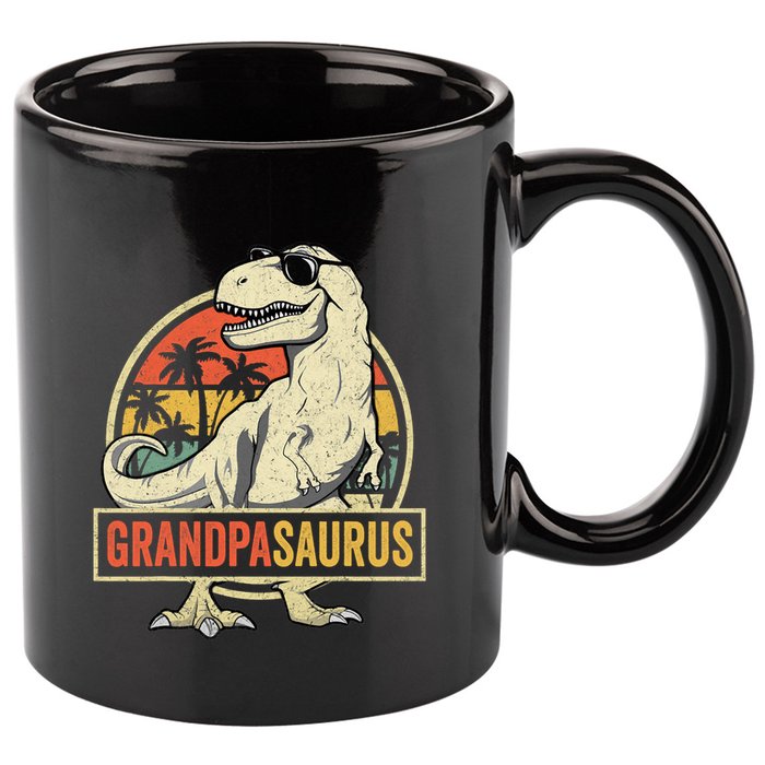 Grandpasaurus T Rex Dinosaur Grandpa Saurus Family Matching 11oz C Handle Ceramic Mug