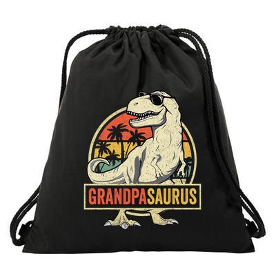 Grandpasaurus T Rex Dinosaur Grandpa Saurus Family Matching Drawstring Bag