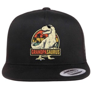 Grandpasaurus T Rex Dinosaur Grandpa Saurus Family Matching Flat Bill Trucker Hat