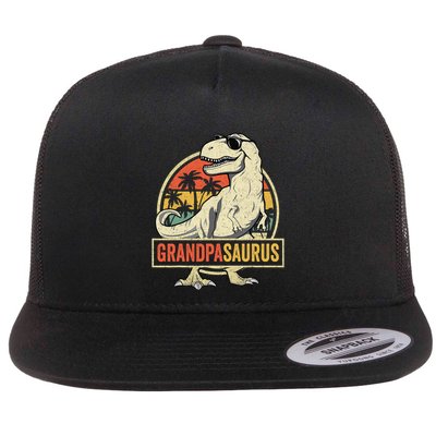 Grandpasaurus T Rex Dinosaur Grandpa Saurus Family Matching Flatbill Hat