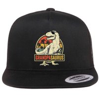 Grandpasaurus T Rex Dinosaur Grandpa Saurus Family Matching Flat Bill Trucker Hat