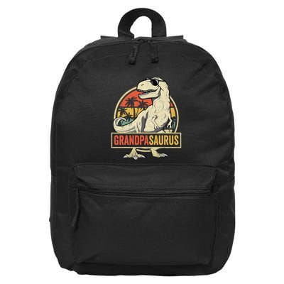 Grandpasaurus T Rex Dinosaur Grandpa Saurus Family Matching 16 in Basic Backpack