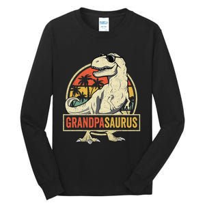 Grandpasaurus T Rex Dinosaur Grandpa Saurus Family Matching Tall Long Sleeve T-Shirt