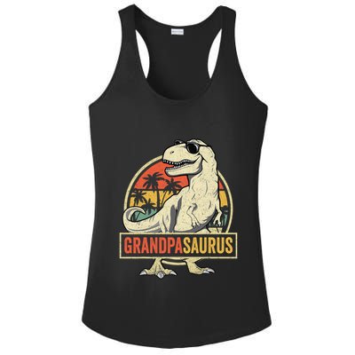 Grandpasaurus T Rex Dinosaur Grandpa Saurus Family Matching Ladies PosiCharge Competitor Racerback Tank