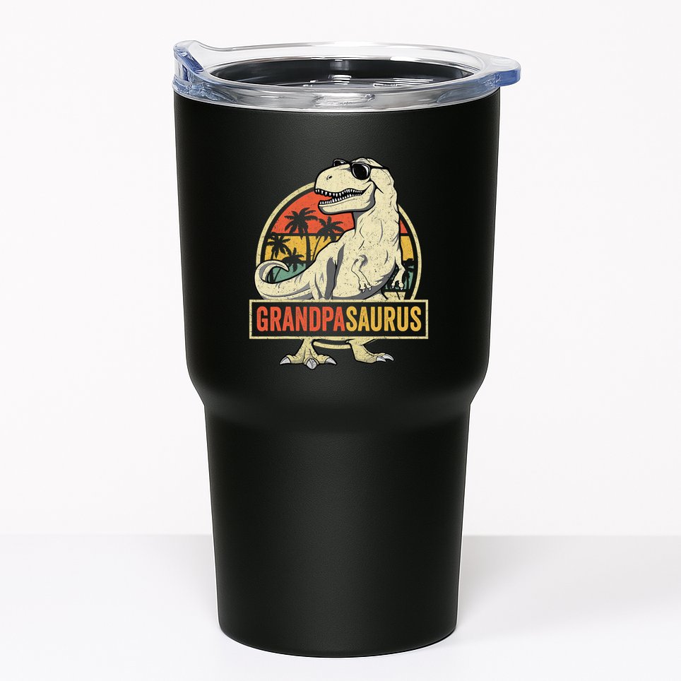 Grandpasaurus T Rex Dinosaur Grandpa Saurus Family Matching Tumbler