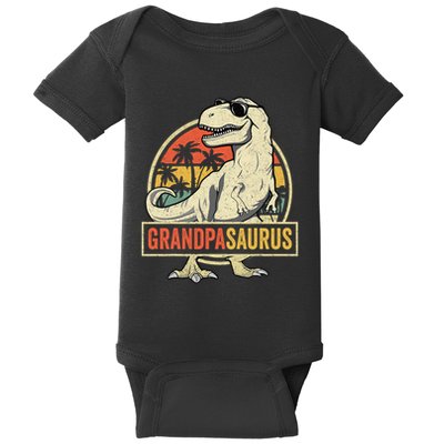 Grandpasaurus T Rex Dinosaur Grandpa Saurus Family Matching Baby Bodysuit
