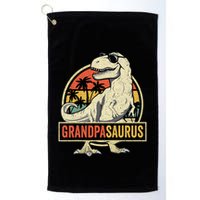 Grandpasaurus T Rex Dinosaur Grandpa Saurus Family Matching Golf Towel