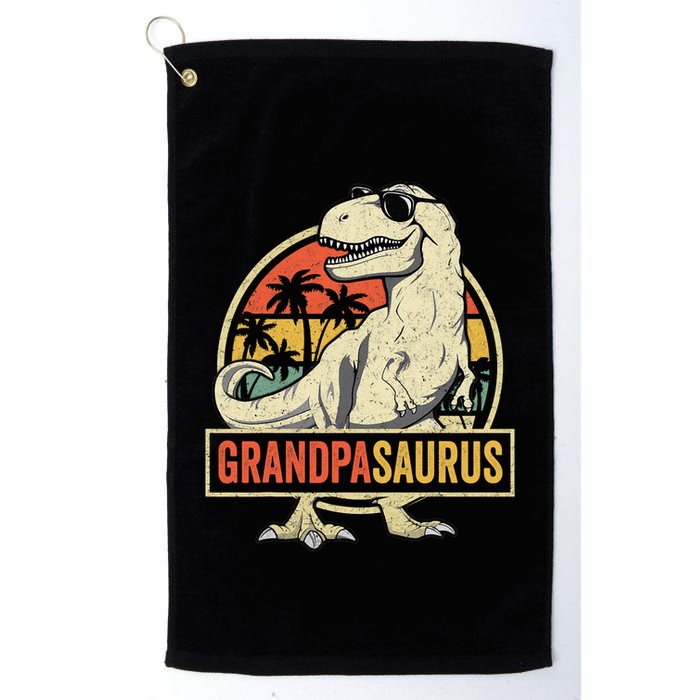 Grandpasaurus T Rex Dinosaur Grandpa Saurus Family Matching Golf Towel