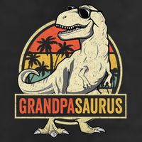 Grandpasaurus T Rex Dinosaur Grandpa Saurus Family Matching Golf Towel