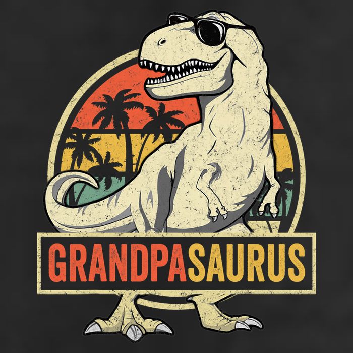 Grandpasaurus T Rex Dinosaur Grandpa Saurus Family Matching Golf Towel