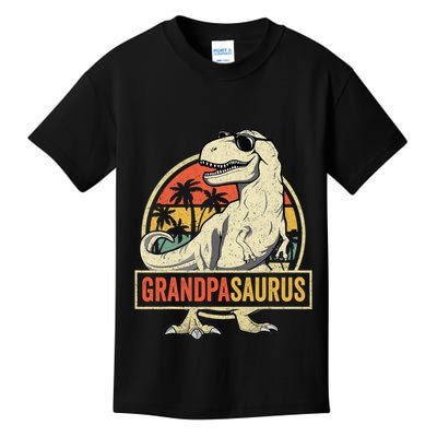 Grandpasaurus T Rex Dinosaur Grandpa Saurus Family Matching Kids T-Shirt