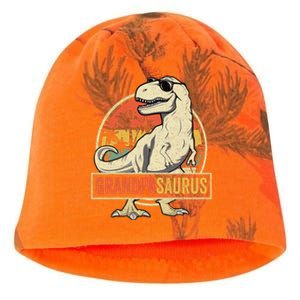 Grandpasaurus T Rex Dinosaur Grandpa Saurus Family Matching Kati - Camo Knit Beanie