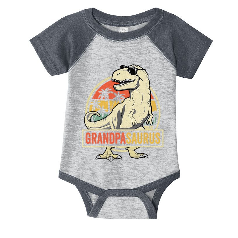 Grandpasaurus T Rex Dinosaur Grandpa Saurus Family Matching Infant Baby Jersey Bodysuit
