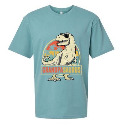 Grandpasaurus T Rex Dinosaur Grandpa Saurus Family Matching Sueded Cloud Jersey T-Shirt