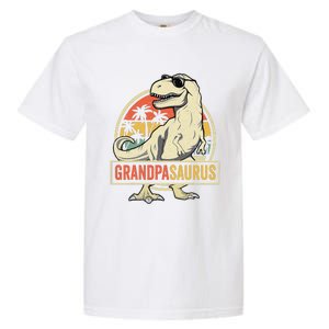 Grandpasaurus T Rex Dinosaur Grandpa Saurus Family Matching Garment-Dyed Heavyweight T-Shirt