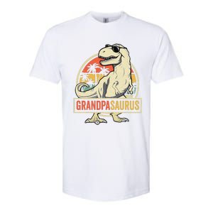 Grandpasaurus T Rex Dinosaur Grandpa Saurus Family Matching Softstyle CVC T-Shirt