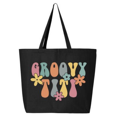 Groovy Titi Retro Auntie Aunt Gift Pregnancy Announcement 25L Jumbo Tote