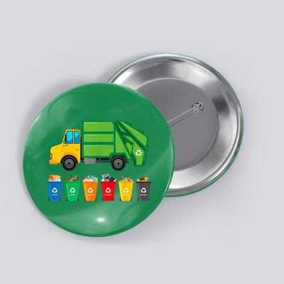 Garbage Truck Reuse Recycle Trash Collector Earth Day Button