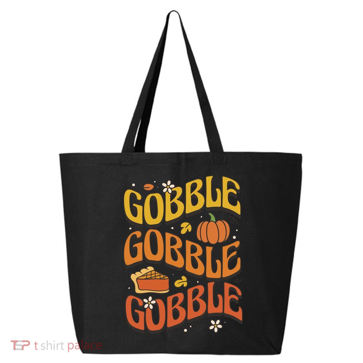 Gobble Turkey Retro Thanksgiving Fall 25L Jumbo Tote