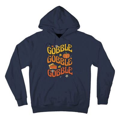 Gobble Turkey Retro Thanksgiving Fall Tall Hoodie