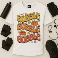 Gobble Turkey Retro Thanksgiving Fall Performance Shirt