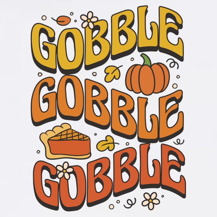 Gobble Turkey Retro Thanksgiving Fall Performance Shirt