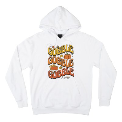 Gobble Turkey Retro Thanksgiving Fall Hoodie