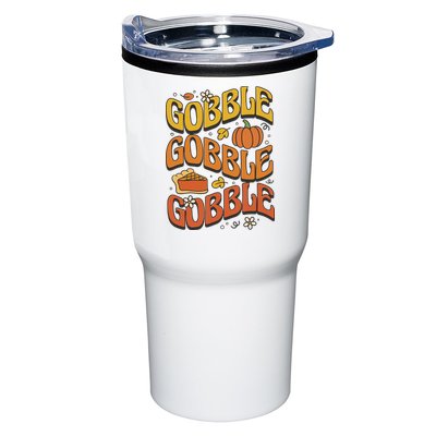Gobble Turkey Retro Thanksgiving Fall Tumbler