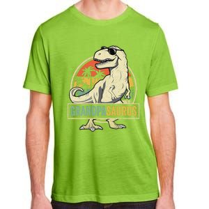 Grandpasaurus T Rex Dinosaur Grandpa Saurus Family Matching Adult ChromaSoft Performance T-Shirt