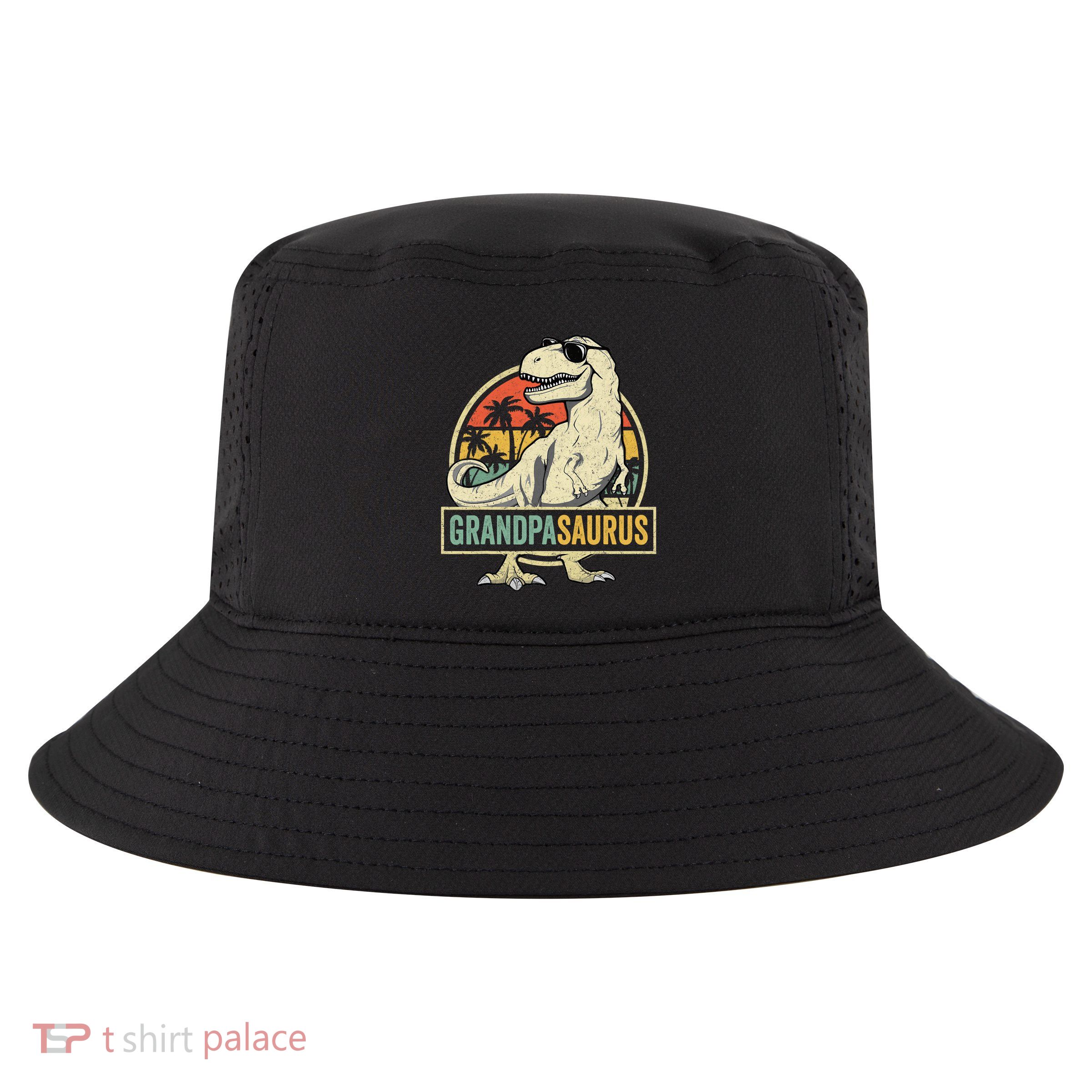 Grandpasaurus T Rex Dinosaur Grandpa Saurus Family Matching Cool Comfort Performance Bucket Hat