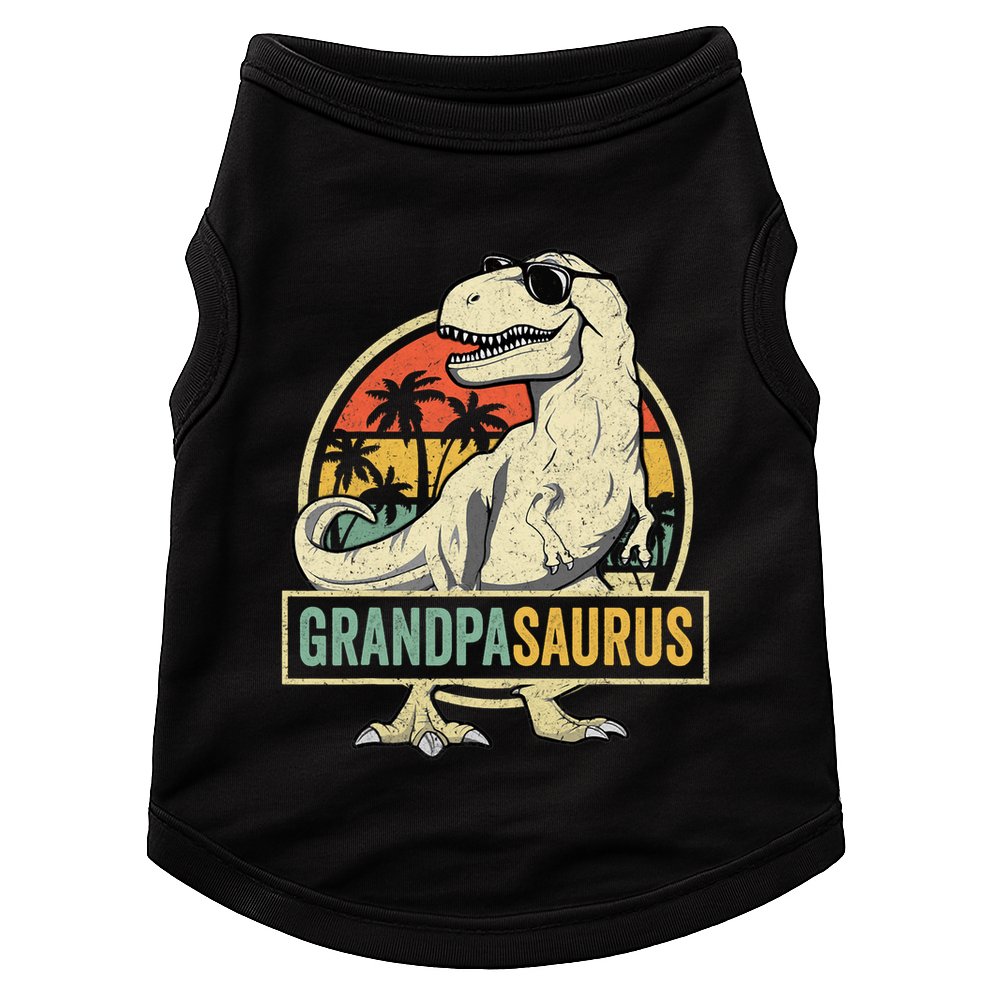 Grandpasaurus T Rex Dinosaur Grandpa Saurus Family Matching Doggie Tank